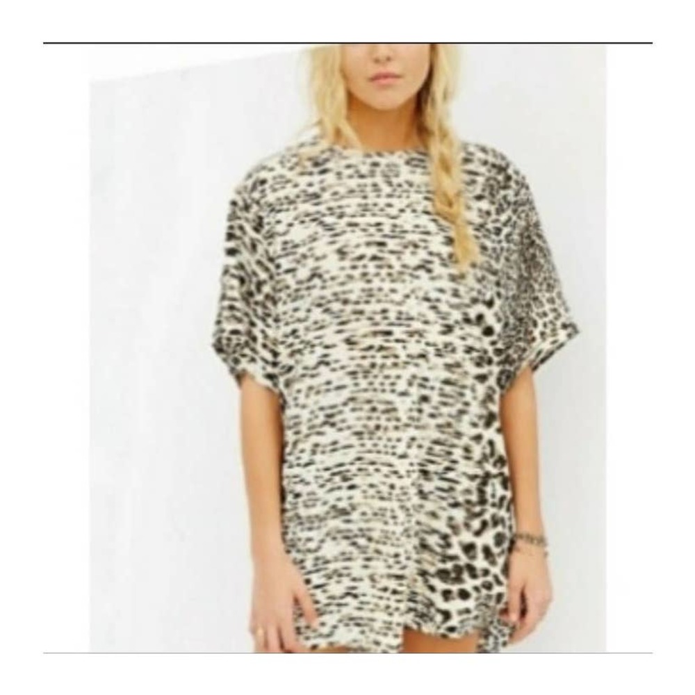 Band Of Gypsies Urban Outfitters Animal Print Shirt‎ Dress Tunic Oversized XS-S